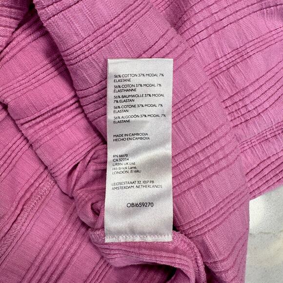 Pilcro Scoop Neck Tank Women’s Small Pink Cotton-Modal Y2K Balletcore Coquette - Picture 14 of 16